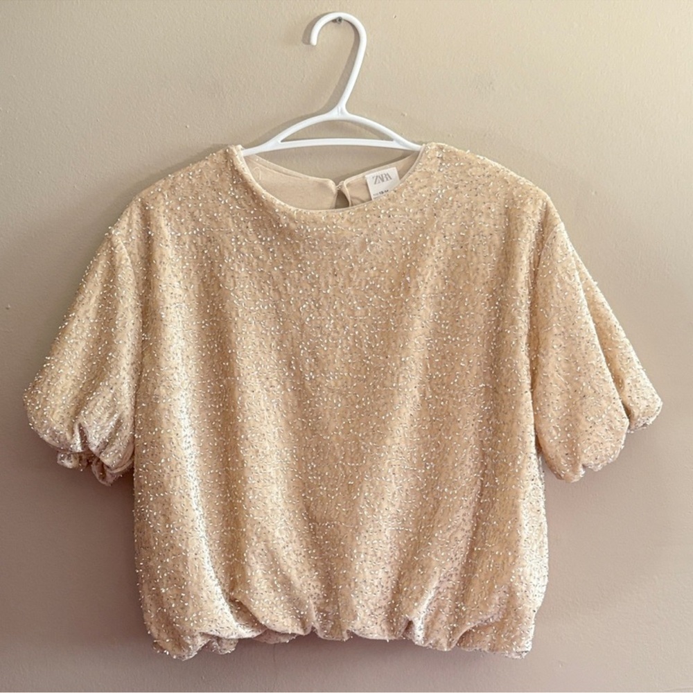 Zara Gold Sequin Blouse